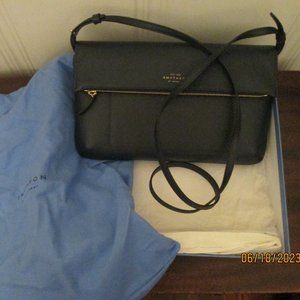 Smythson Navy Crossbody Bag New Roomy